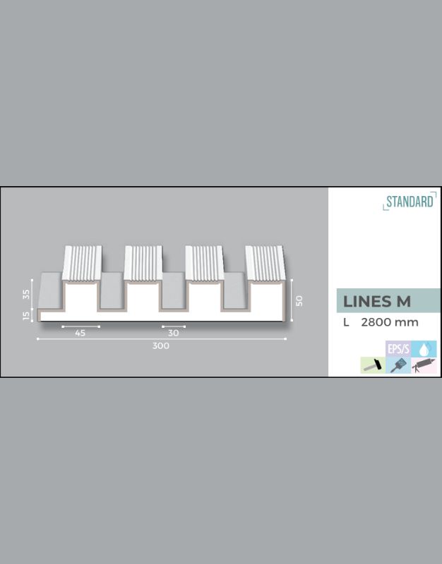 zidni panel LINES M